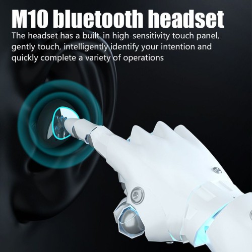 M10 Tws Wireless Headphones Bluetooth Earphones Waterproof LED Dispay Headset Hifi Stereo Arbuds For Iphone