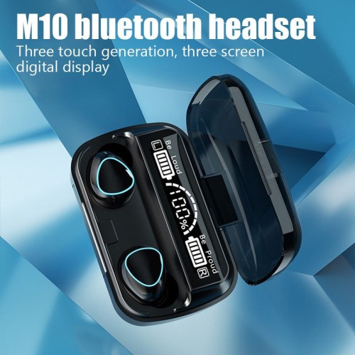 M10 Tws Wireless Headphones Bluetooth Earphones Waterproof LED Dispay Headset Hifi Stereo Arbuds For Iphone