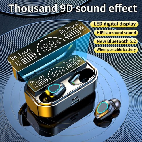 TWS Bluetooth 5.2 Earphones 3500mAh Charging Box Wireless Headphone